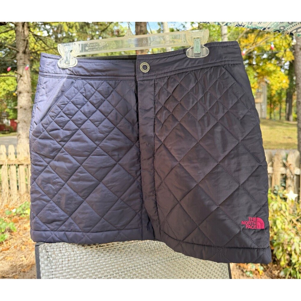 The North Face Quilted Insulated Lined Ripstop Mini Skirt Gray Women’s 8